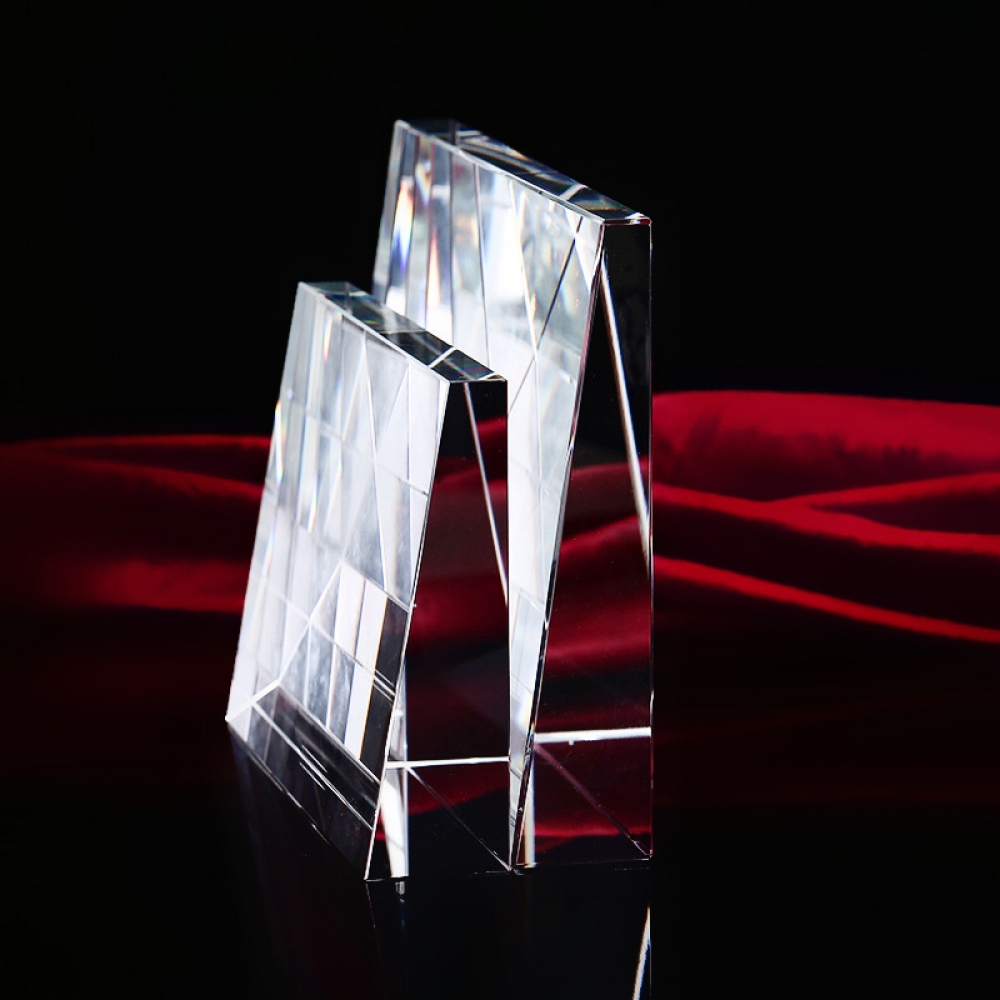 K9 Blank Slanted Crystal Plaque Glass Photo Frame