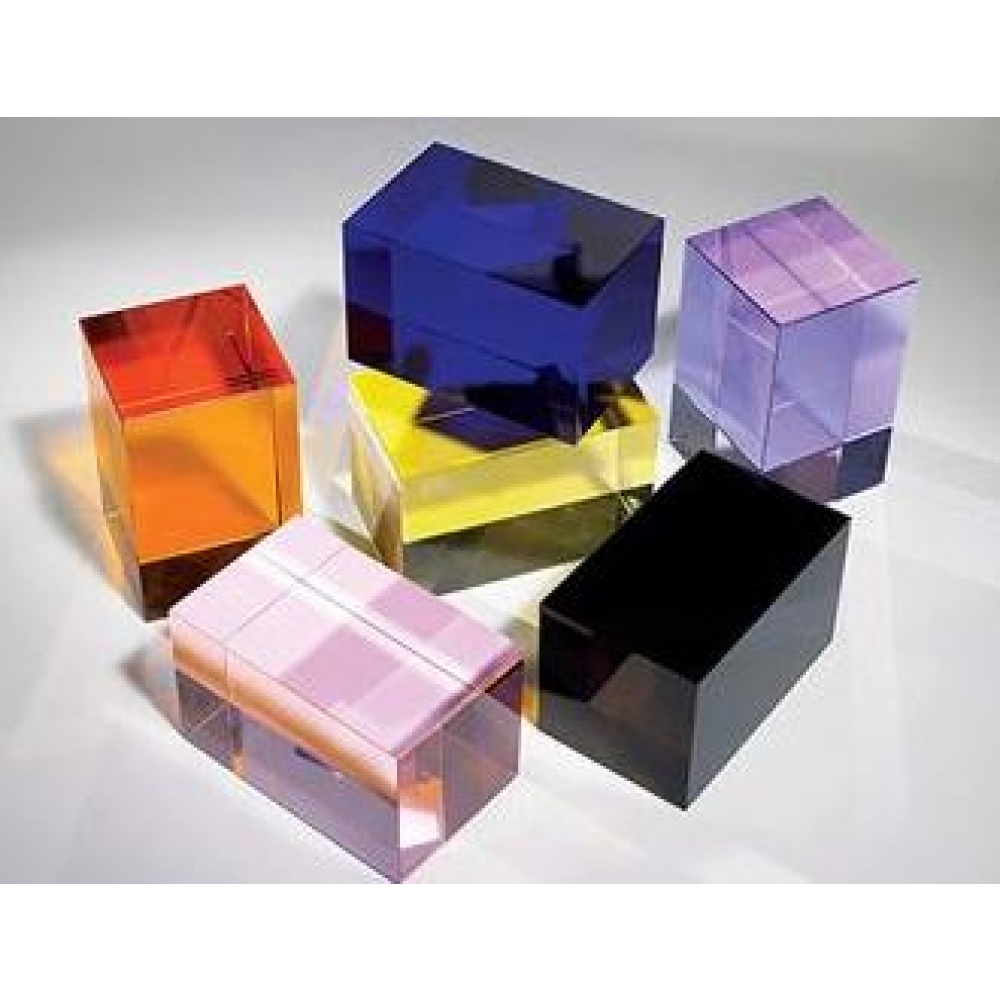 full color solid glass cube k9 colored crystal cube