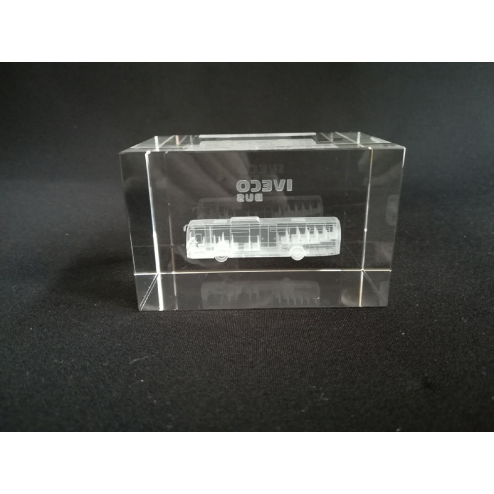 3D laser crystal corporate gifts for IVECO corporation