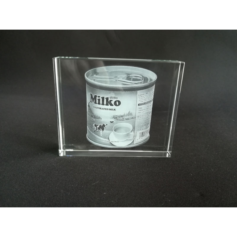 famous brands 2D laser etched crystal advertising gifts