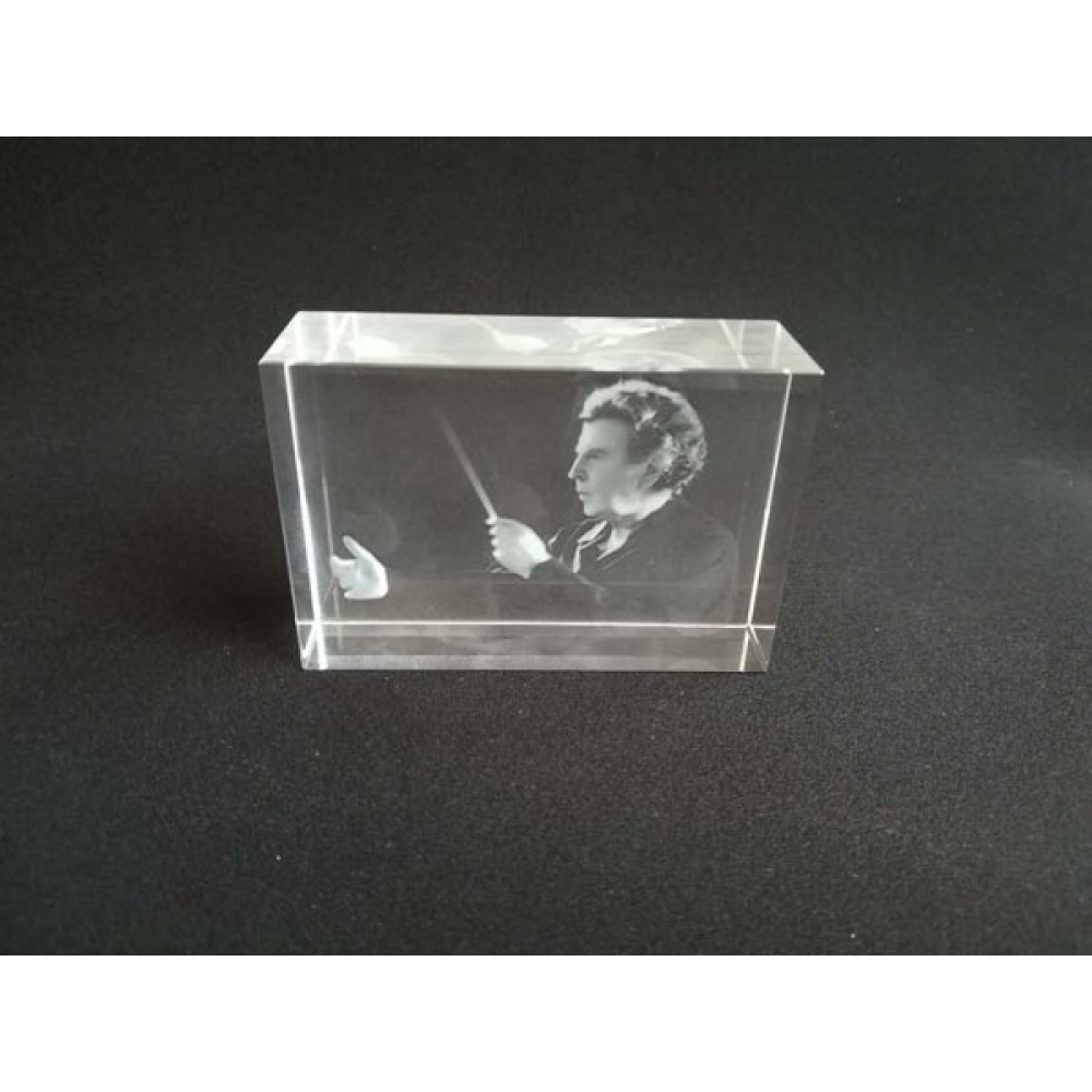 custom made 2d crystal portrait for famous person souvenirs