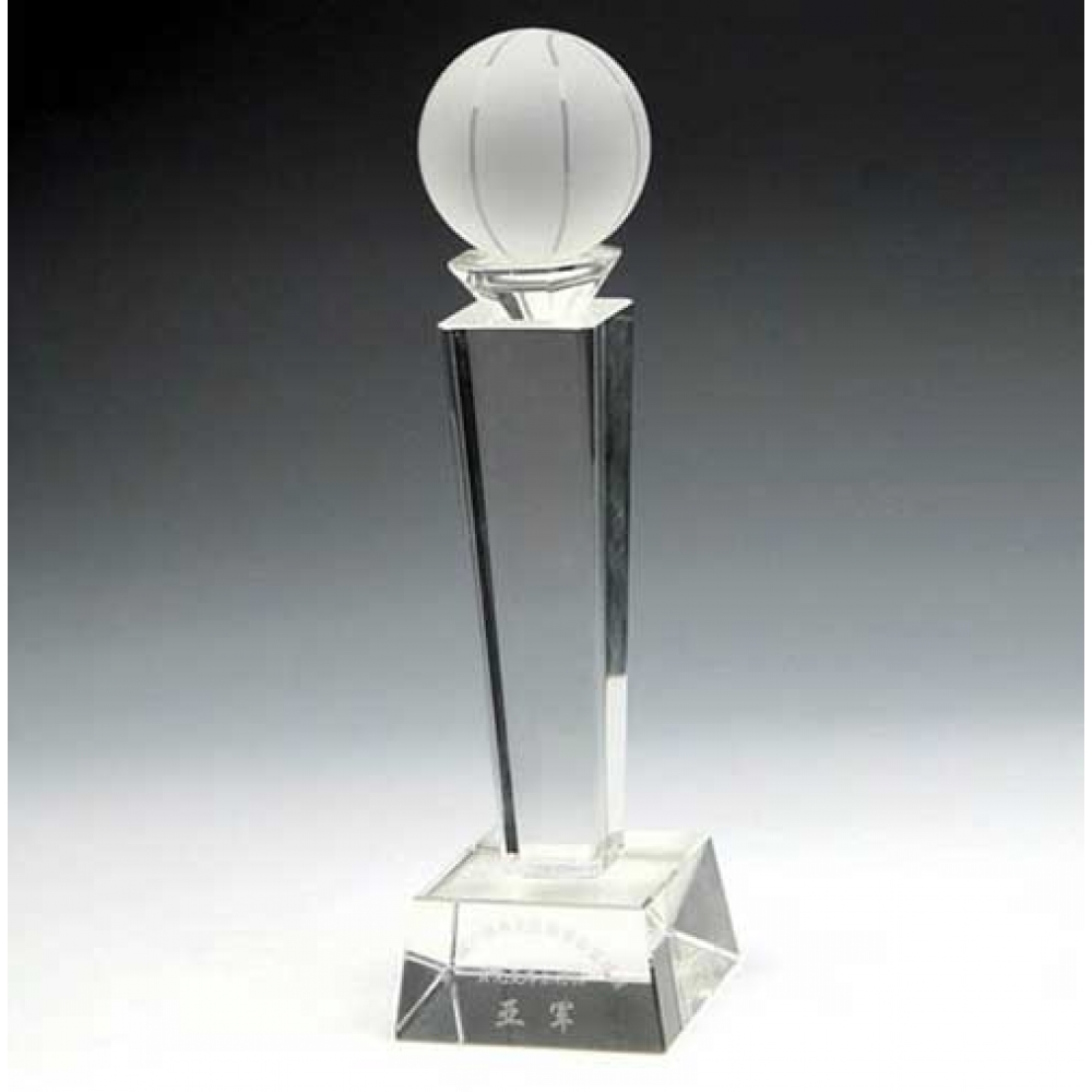 Economic Crystal Basketball Awards with engraved on base
