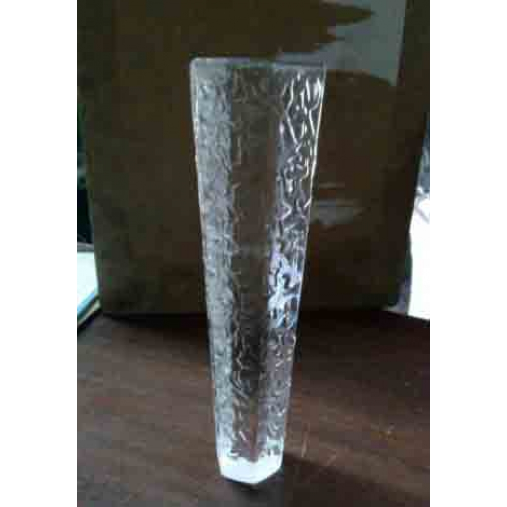 Unique Pattern Acid Glass Pillar for Awards