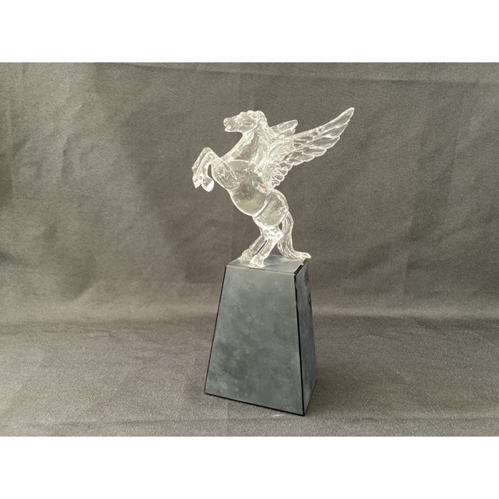 equestrian event casting glass flying horse awards