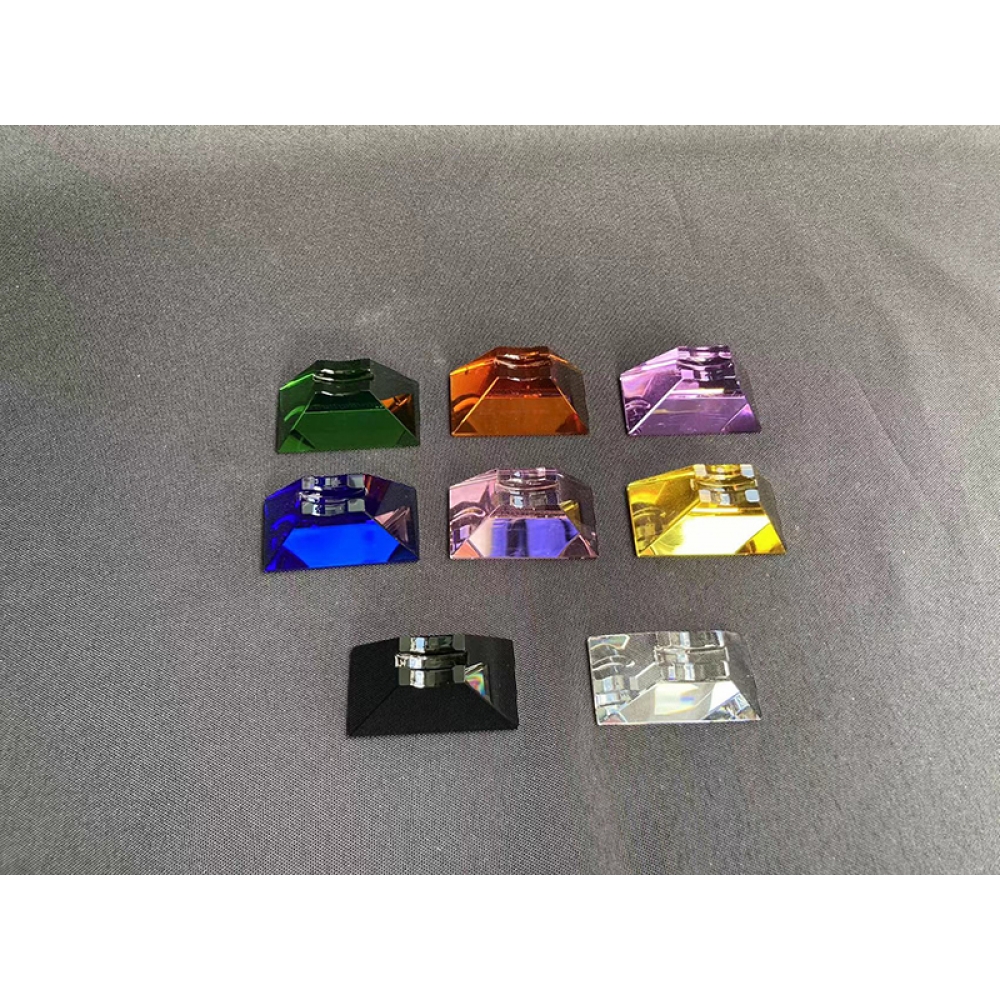 Colored Crystal Stands for Glass Coin Display
