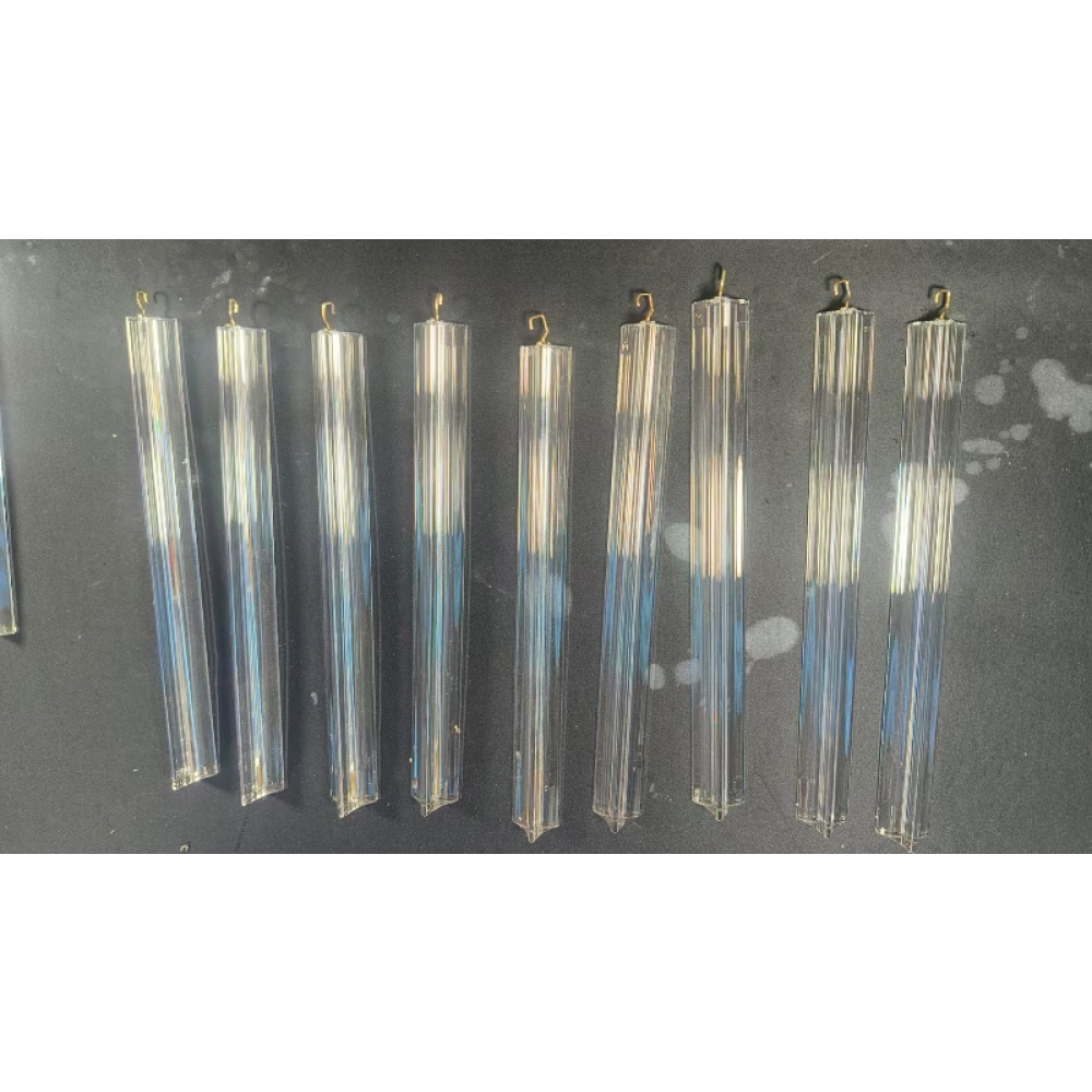 Triangular Glass Prisms Luxury Crystal Lighting Elements