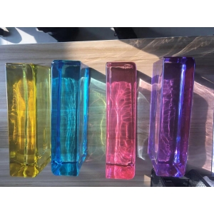 Texture Colored Solid Glass Bricks High Quality Crystal Blocks