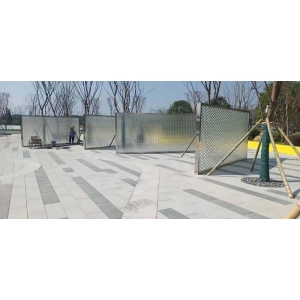 exterior Decorative Solid Glass Bricks Partition Wall for city plaza