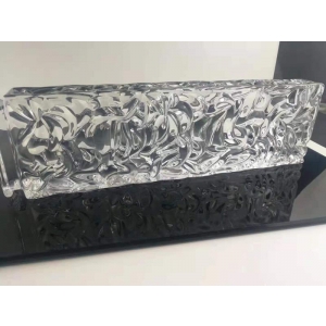 clear sea wave pattern glass blocks