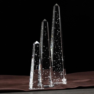 Interior decoration Bubble Crystal Glass Obelisk Pyramid Towers