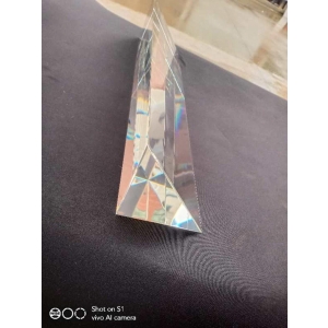 decorative large size triangular crystal prism