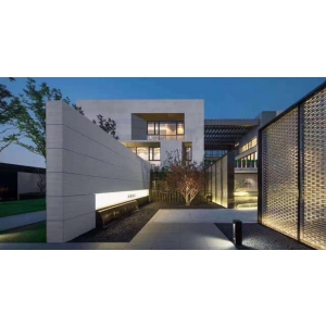 unique solid glass bricks boundary wall for pool fence/modern house exterior design