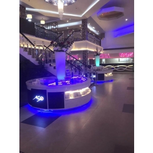 Hotel Decorative Crystal Glass Stair Baluster Pillars