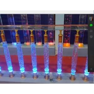 custom design strong crystal glass balcony handrails