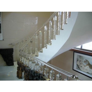 modern design deluxe crystal stair post for home decoration