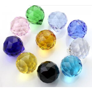 decorative cheap faceted glass ball prism crystal chandelier parts