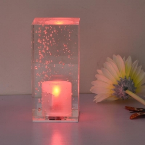 Change color Chargeable Bubble Crystal Table Lamps With Adjustable Switch