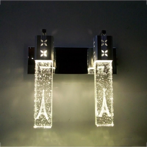 rectangular changing color LED bubble crystal wall light