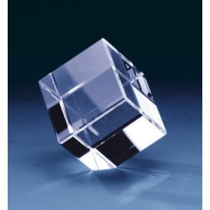 cut corner diamond crystal cubes for personalized logos 3D laser engraving