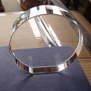 k9 blank crystal stand up circle paperweight for 3D laser engraving