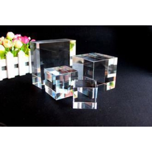 optical glass cube prism paperweight
