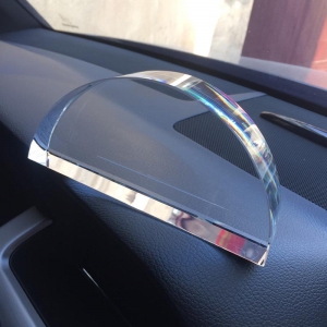 optical crystal glass semi circular block prism