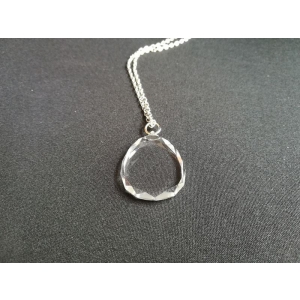 3D photo crystal oval pendant blank glass oval necklace for laser engraved