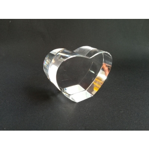 personalized crystal heart for 3D photo laser engraved