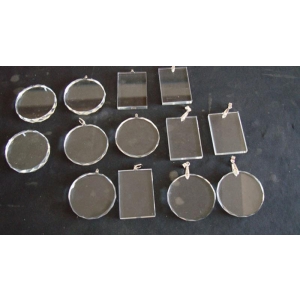 Cheap Blank Glass Necklace Pendants solid Crystal Ornaments For Custom photos 3D laser engraved