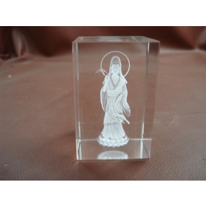 3D crystal buddha souvenir gifts Guanyin Fengshui gifts