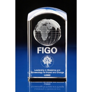 3d crystal globe paperweight laser engraved event awards
