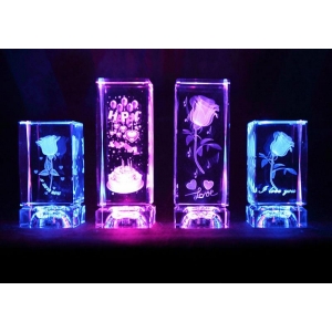 unique laser engraved 3D crystal birthday gifts