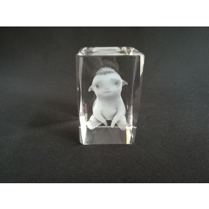 3D laser crystal cube cartoon character images