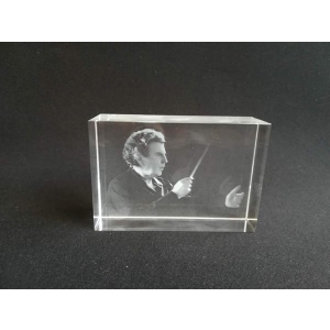 custom made 2d crystal portrait for famous person souvenirs