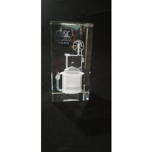 Custom 3D Crystal 20th Company Anniversary Gifts Employee Years Of Service Awards