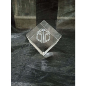Business Promotion Idea Cut Corner Crystal Cube With Logo 3D Laser Inside