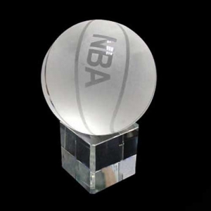 cheap small glass basketball trophy for basketball clubs