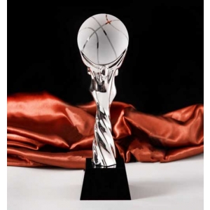 Bespoke Metal Pillar Crystal Basketball Awards