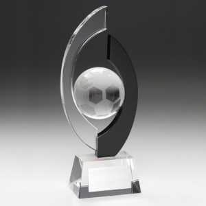 personalized art design football crystal champion awards