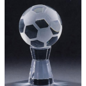 unique design soccer crystal football pillar awards