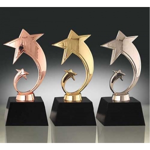 Black Crystal Metal Stars Award for 1st place,2nd place,3nd place awarded prizes