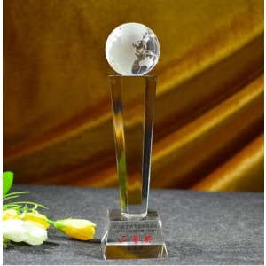 Cheap Engraved Glass World Globe Award