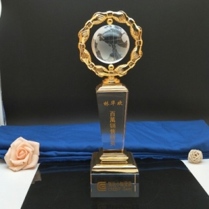 High quality Metal Crystal Universe Globe Awards