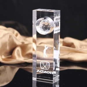 high quality 3D Crystal Tower Golf Award for The Honda Classic golf tournament