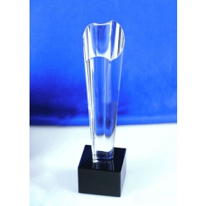 Grooved Design Custom Crystal Column Award