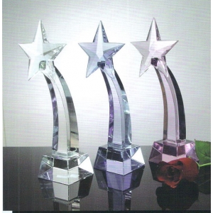high quality colored crystal star awards