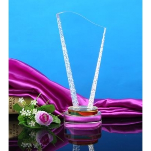 razor edge crystal plaques for personalized 3D laser engraved