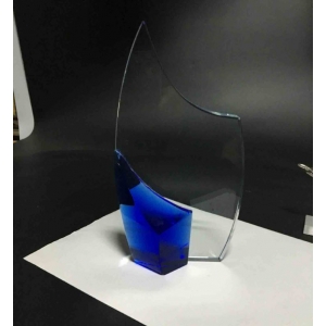 K9 Blank blue Crystal Flame Award Plaques