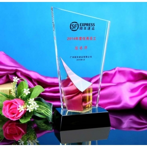 custom blade crystal employee recognition awards