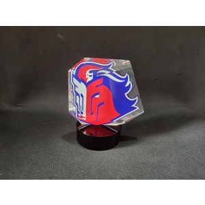 custom photo imprinted glass awards combined with two glass plaques